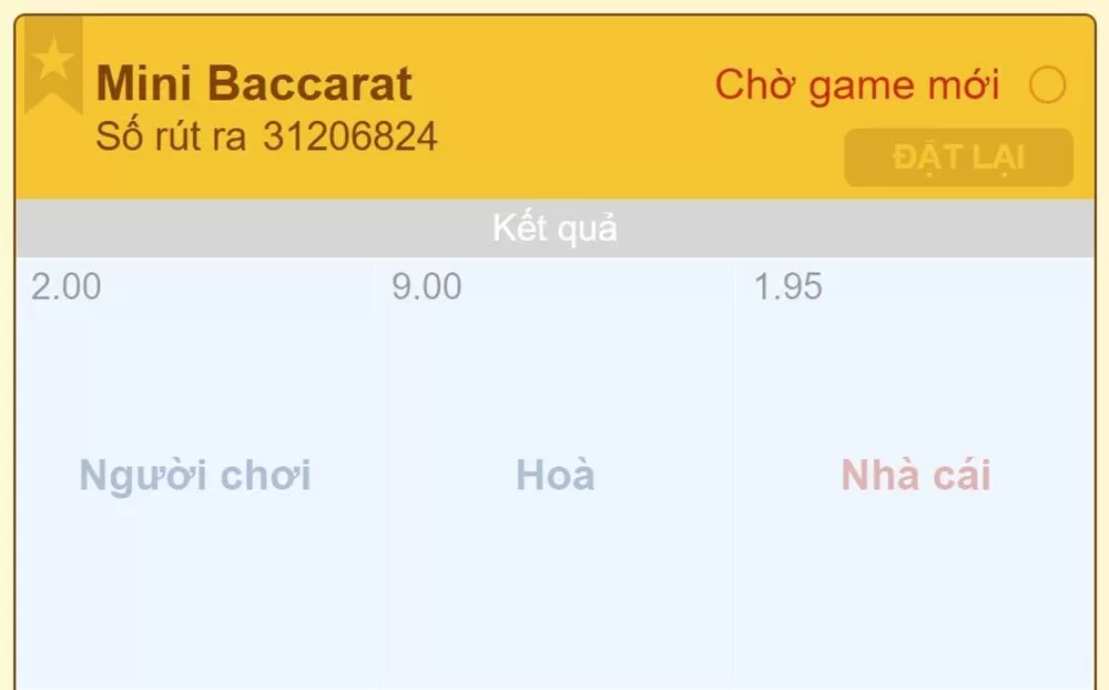 Sơ lược thông tin về Mini Baccarat K8cc